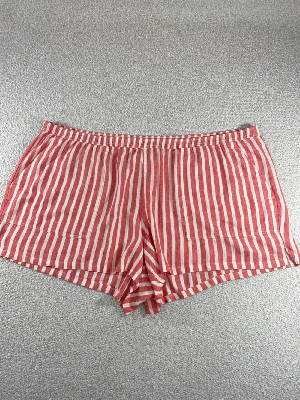 Universal Thread Red & White Striped Pajama Shorts 4X summer spring beach vibes